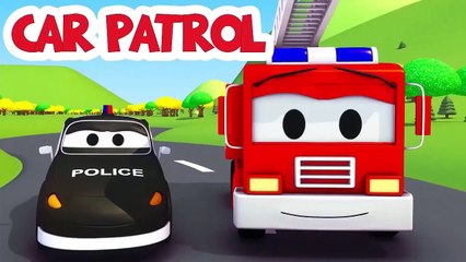 La Super Patrouille, camion pompier et voiture de police, et la coupure de courant à Car City