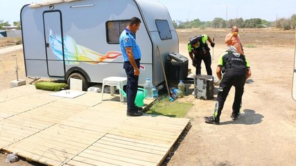 Sahildeki karavanlar kaldırıldı