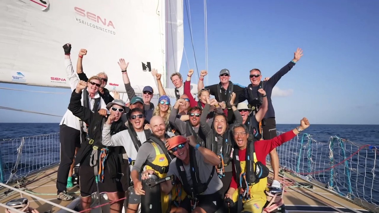 Emotional scenes as team Zhuhai finish third in the Clipper Race after eleven months of sailing