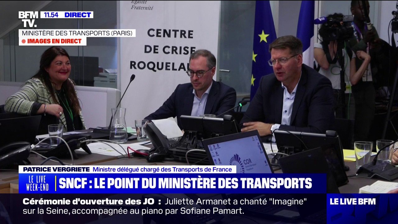 "Je voulais vous féliciter": Patrice Vergriete, ministre délégué démissionnaire chargé des Transports, fait un point à la SNCF