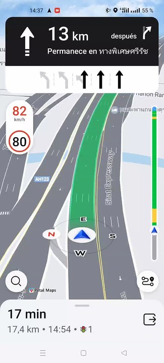 Ruta en Petal Maps