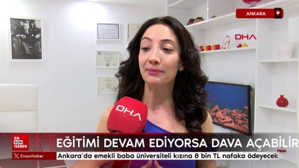 Ankara'da emekli baba üniversiteli kızına 8 bin TL nafaka ödeyecek