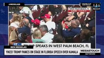 YIKES TRUMP PANICS ON STAGE IN FLORIDA SPEECH OVER KAMALA