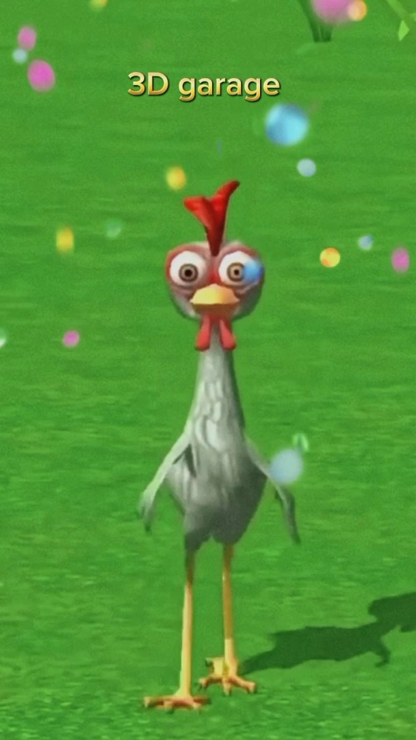 ⁣3D animation chicken dance