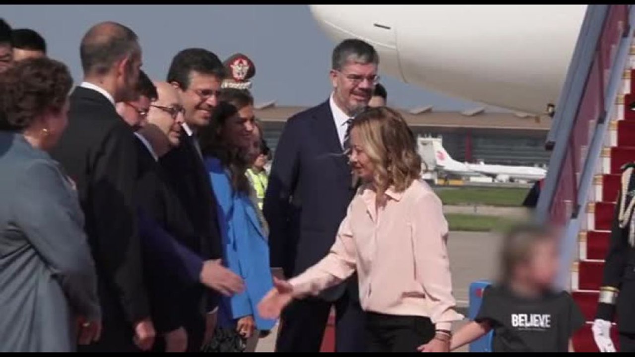 Giorgia Meloni a Pechino per la sua prima visita ufficiale in Cina