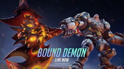 Overwatch 2 Official Mythic Bound Demon Reinhardt Weapon Skin Trailer