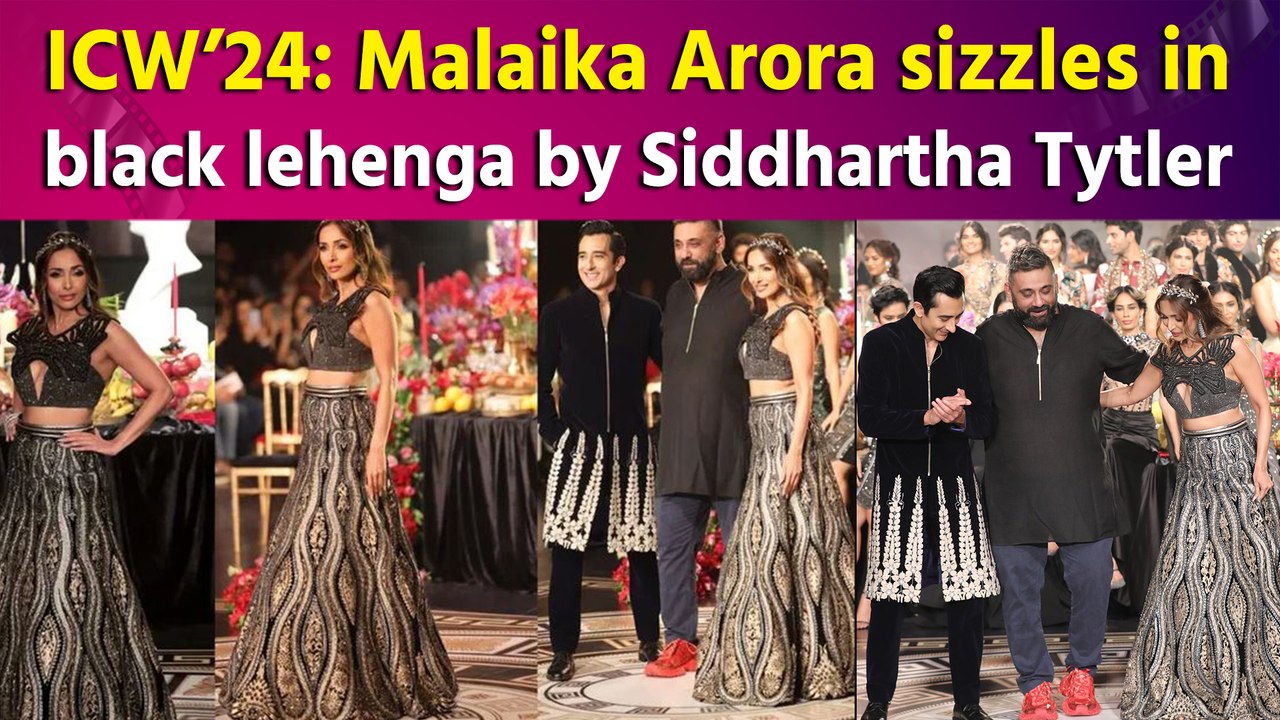 FDCI Couture Week: Malaika dazzles in Siddartha Tytler’s black & golden lehenga