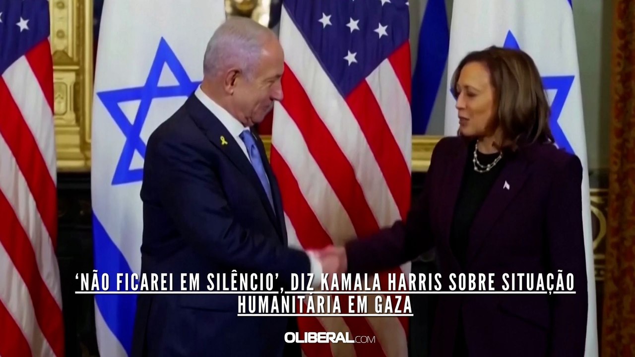 ‘Não ficarei em silêncio’, diz Kamala Harris sobre situação humanitária em Gaza
