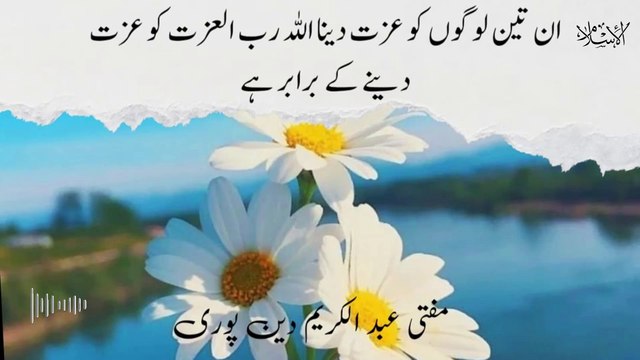 In Teen Logon Ki Izzat Karna Allah Ki Izzat Karny K Brabar| Mufti Abdul Karim Den Puri | 27-07-2024