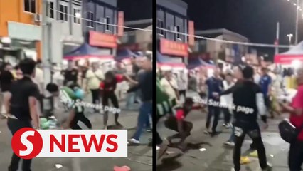 Download Video: Three nabbed over brawl at Sibu night market