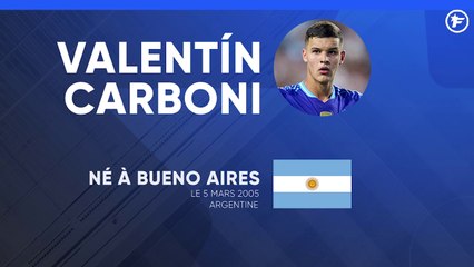 La fiche technique de Valentín Carboni