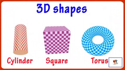 Geometry - 3D Shapes  (Cylinder, Cube, Cuboid, Wedge And Torus)