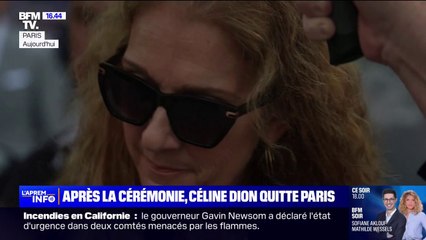 Céline Dion quitte Paris après sa performance lors de la cérémonie d'ouverture des JO