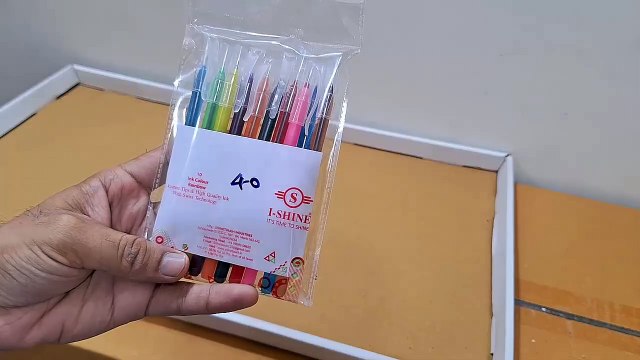 Unboxing and Review of I-Shine color pen set for students homework and assignments
