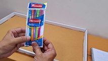 Unboxing and Review of Reynolds Brite Trendz color Ball Pen set for assignments