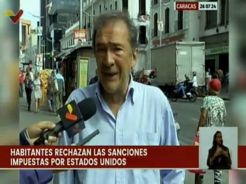 Caracas | Ciudadanos rechazan las medidas coercitivas impuestas por EE. UU.