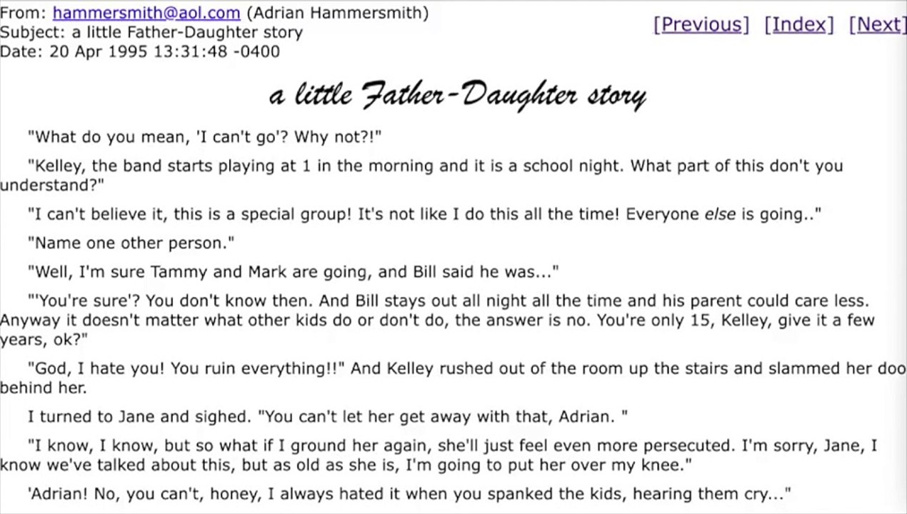 "A Little Father-Daughter Story" (spanking story)