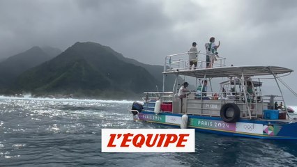 Les images du Line up de Teahupo'o  - Surf - JO 2024