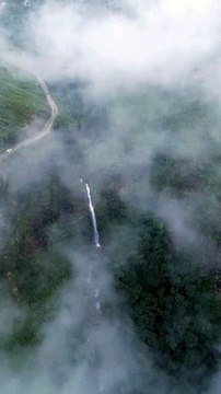 Awsynram Meghalaya #mountains #smoke # waterfalls