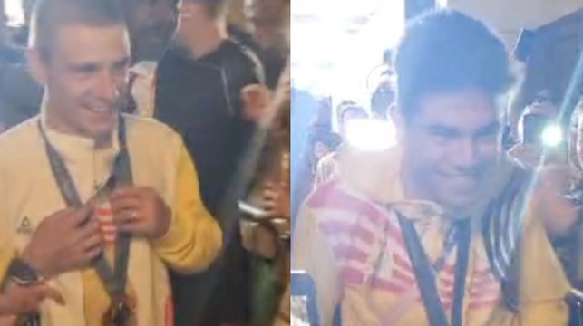 Cyclisme - Paris 2024 - Remco Evenepoel et Wout van Aert... à la Casa Belgium à Paris