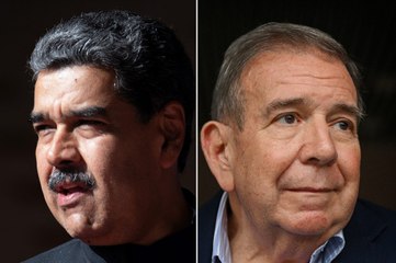 Nicolás Maduro y Edmundo González, los rivales opuestos en la polarizada elección venezolana