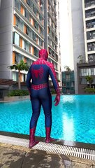 Spider-man is scared cold water
