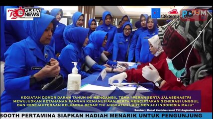 Jelang HUT Ke-78 Jalasenastri Tahun 2024, Prajurit TNI AL Ikuti Kegiatan Donor Darah