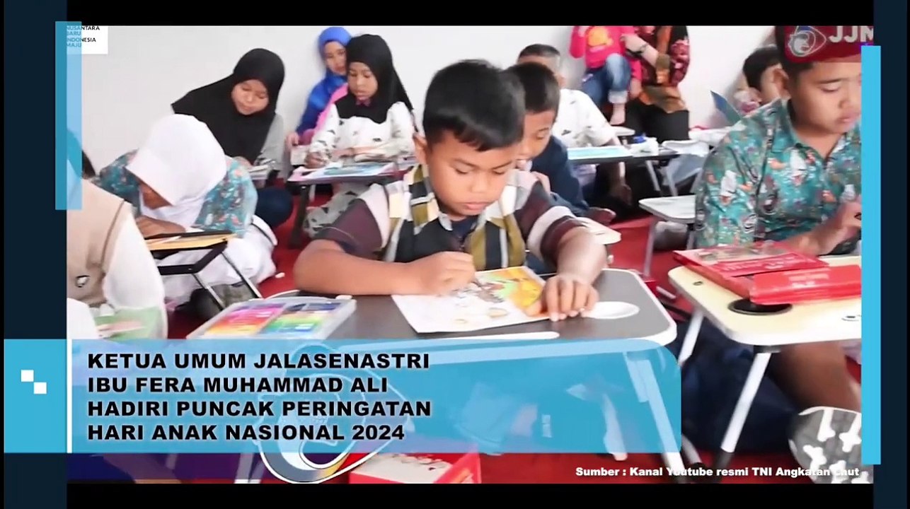 Ketua Umum Jalasenastri Ny. Fera Muhammad Ali Menghadiri Puncak Peringatan Hari Anak Nasional Tahun 2024 