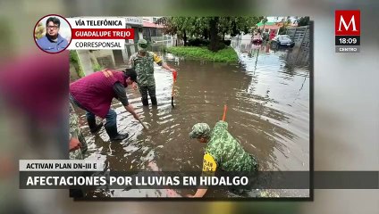 El gobierno de Hidalgo activa el Plan DN-III-E por las intensas lluvias