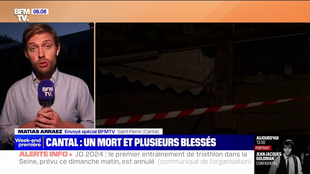 Cantal: la terrasse d'une salle des fêtes s'effondre lors d'un mariage, faisant un mort