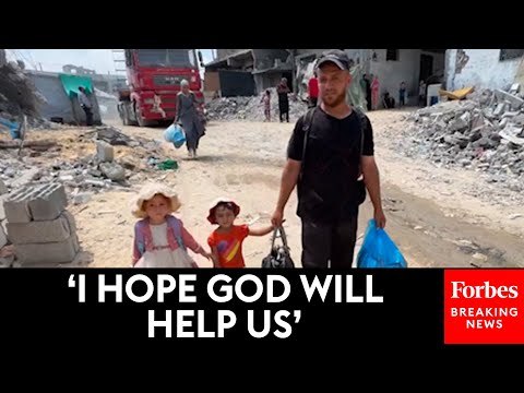 JUST IN: Displaced Family Moves To Evacuate Khan Younis, Gaza: 'I Don't Know Where To Go'