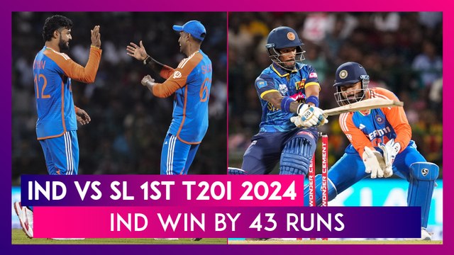 IND vs SL 1st T20I 2024 Stat Highlights: India Beat Sri Lanka By 43 Runs