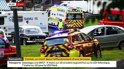 Un mariage tourne au drame dans le Cantal : Le balcon de la salle des fêtes s'effondre faisant 1 mort et 40 blessés dont 4 graves - 4 hélicoptères, 20 véhicules, 57 sapeurs-pompiers mobilisés - VIDEO