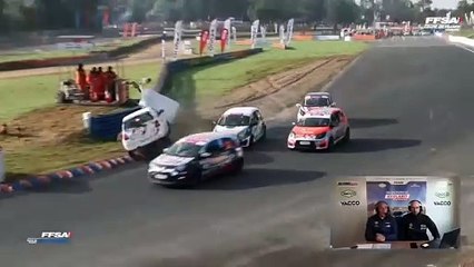 Rallycross France 2024 Twingo Q3 Race 4 Start Margely Almost Roll