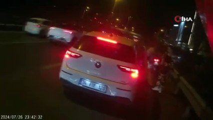 E-5'te feci kavga: Önce dövdü sonra ezmeye çalıştı!