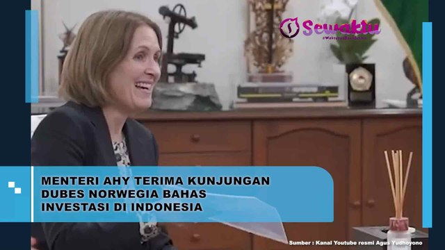 Menteri Agus Harimurti Yudhoyono (AHY) Menerima Kunjungan Duta Besar Norwegia Untuk Membahas Investasi Di Indonesia