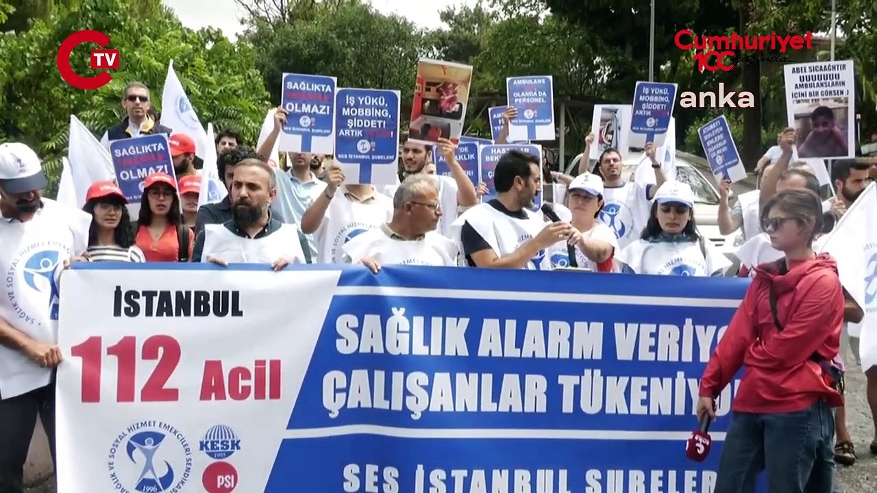 112 acil çalışanları isyan etti_ Acil hastaya gidecek ambulans yok...