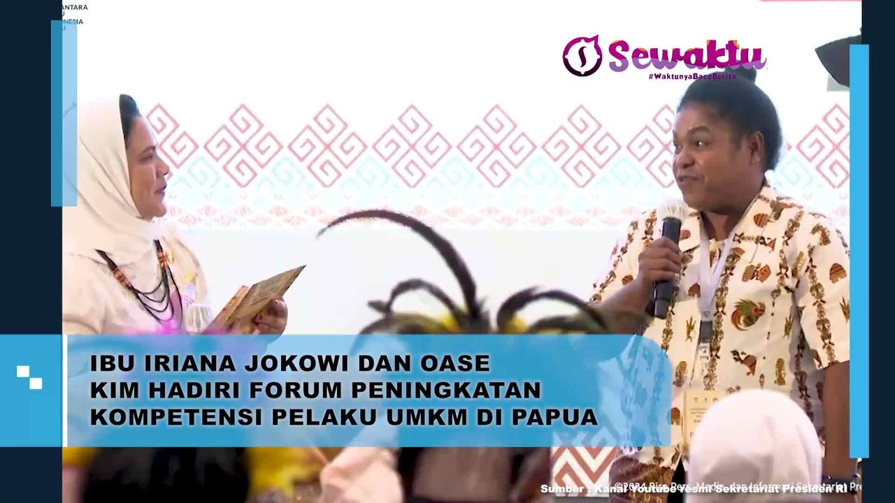 Ibu Iriana Jokowi Dan Anggota OASE KIM Menghadiri Forum Peningkatan Kompetensi Pelaku UMKM Di Papua