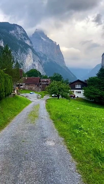 Lauterbrunnen waterfalls most beautiful villages in #Switzerland #lauterbrunnen #waterfall