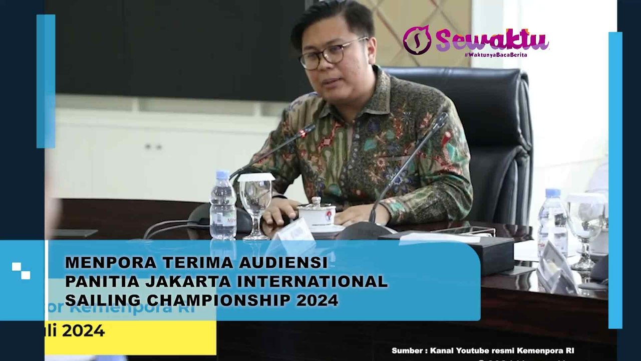 Menteri Pemuda Dan Olahraga (Menpora) Sedang Menerima Audiensi Dari Panitia Jakarta International Sailing Championship 2024