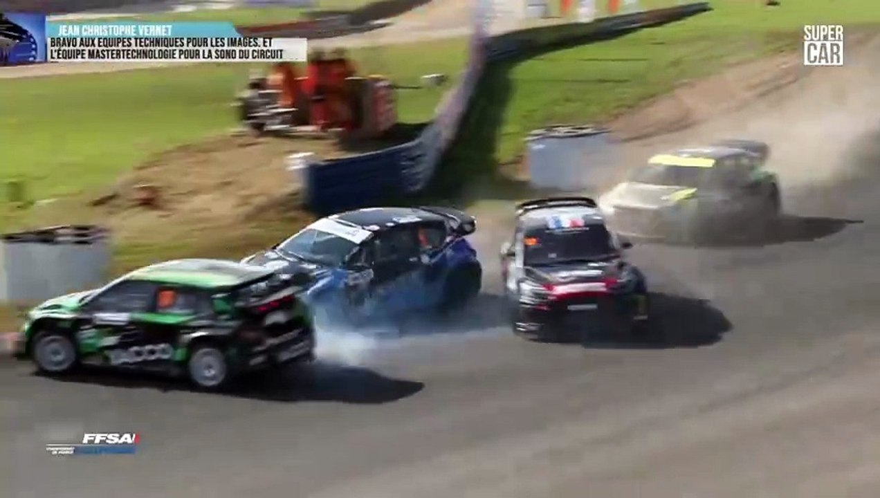 Rallycross France 2024 Kerlabo Supercars Q3 Start Jeanney Amazing Drift