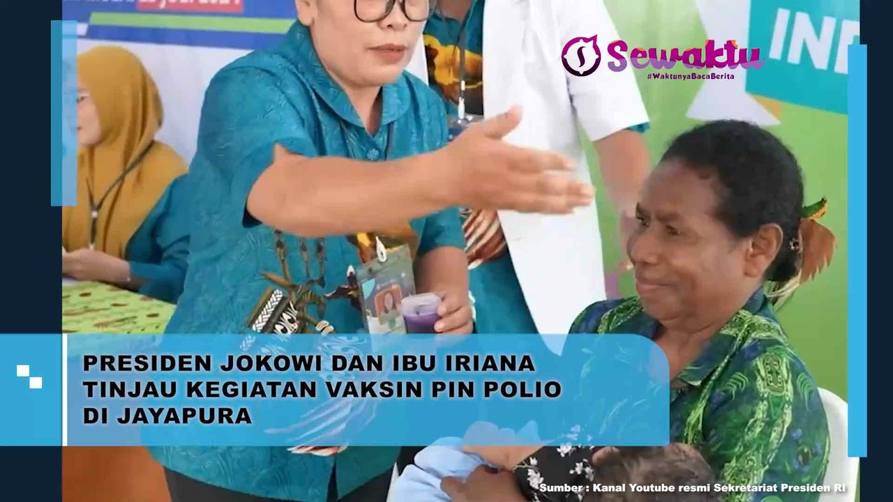 Presiden Joko Widodo (Jokowi) Dan Ibu Iriana Meninjau Kegiatan Vaksinasi Polio Nasional (PIN Polio) Di Jayapura