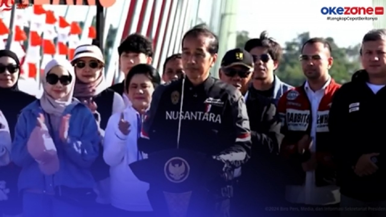 Jokowi Ditemani Raffi Ahmad hingga Gading Marten Resmikan Jembatan Pulau Balang