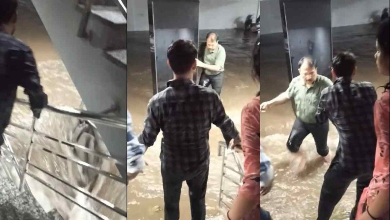 IAS कोचिंग सेंटर के बेसमेंट में पानी भरने का वीड‍ियो आया सामने, देखकर दहल जाएगा आपका भी द‍िल