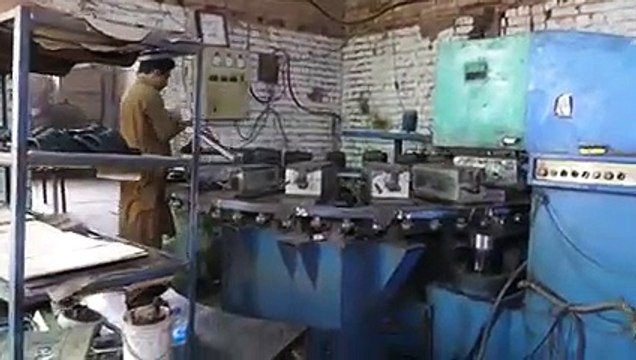 making new Slippers by recycle old Slippers in a small Factory