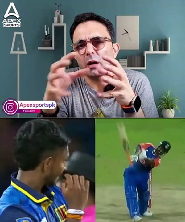 Pant wild shot, His bat sails past square leg and the ball heads toward other side. Crazy Play...!!