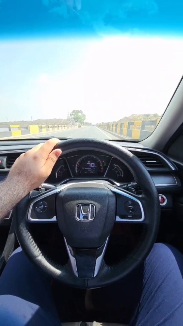 ⁣Driving and enjoying Music in beautiful weather.