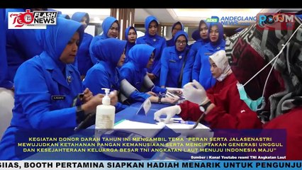 JELANG HUT KE-78 JALASENASTRI TAHUN 2024, PRAJURIT TNI AL IKUTI KEGIATAN DONOR DARAH