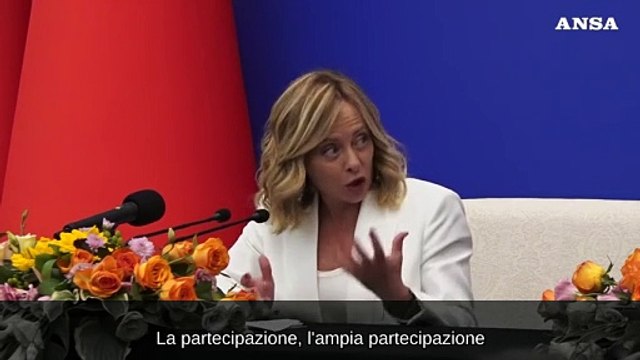 Meloni: L'obiettivo e' rendere le relazioni commerciali con la Cina piu' eque