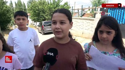 Amasya'da köye oyun parkı isteyen çocukların yüzünü Murat Kurum güldürdü